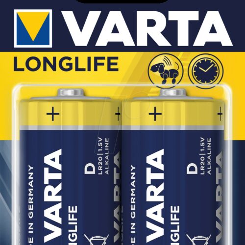 VARTA | Alkaline Mono D, 1,5V, 15800 mAh, Longlife, 2er Pack