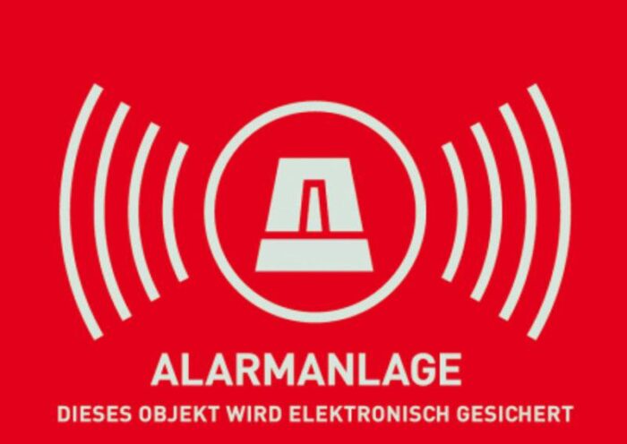 Warnaufkleber Alarm (ohne ABUS-Logo) 74 x 52,5 mm