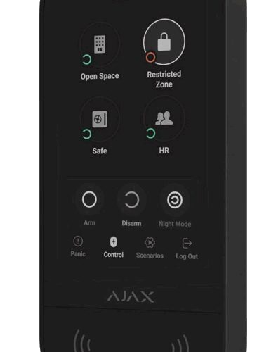 AJAX | Funk Bedienteil mit Touchscreen, RFID, Schwarz