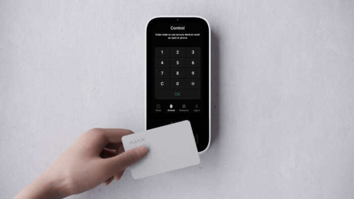 AJAX | Funk Bedienteil mit Touchscreen, RFID, Weiss - Image 2